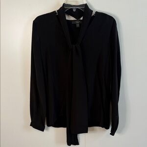 MaxMara Black Blouse with Tie Neck